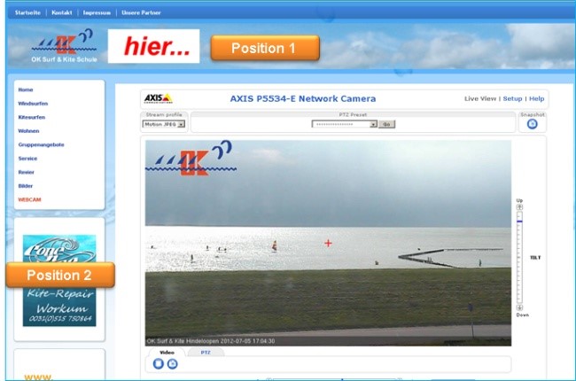 Werbung Website Werbung Website